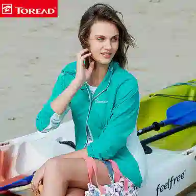 探路者 休闲防紫外线防晒服 女款 碧绿薄荷绿