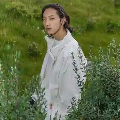 中国李宁 花卉立领宽松夹克外套 男女同款 白色