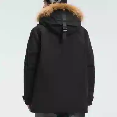 探路者 耐磨保暖防风羽绒服 男款 黑色