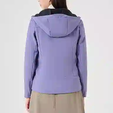 探路者 纯色百搭连帽简约夹克外套 女款 寂静紫