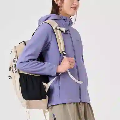 探路者 纯色百搭连帽简约夹克外套 女款 寂静紫