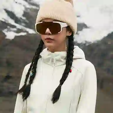 探路者  户外徒步舒适柔软亲肤 羽绒拼接  软壳衣  女款