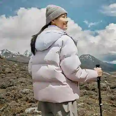 探路者 旅行户外系列 防泼水连帽长袖羽绒服 女款