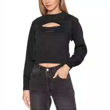 Converse Bluse Twisted Schwarz Relaxed Fit T