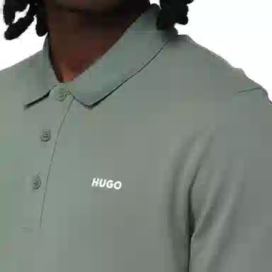 HUGO BOSS Logo Print Polo Shirt Light Green