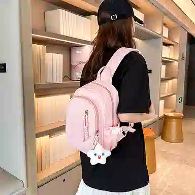 彤彤兔 时尚潮流 尼龙 胸包 女款 粉色/黑色/绿色/黄色/白色