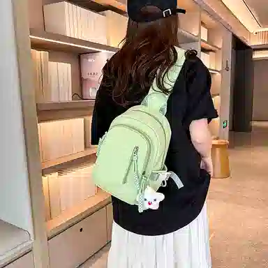 彤彤兔 时尚潮流 尼龙 胸包 女款 粉色/黑色/绿色/黄色/白色