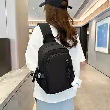 彤彤兔 时尚潮流 尼龙 胸包 女款 粉色/黑色/绿色/黄色/白色