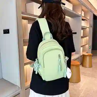 彤彤兔 时尚潮流 尼龙 胸包 女款 粉色/黑色/绿色/黄色/白色