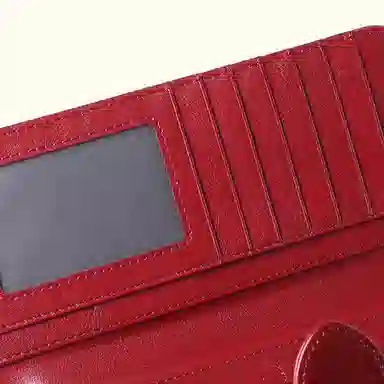 歌若拉 长款多卡位 牛皮 皮夹钱包 女款 多色