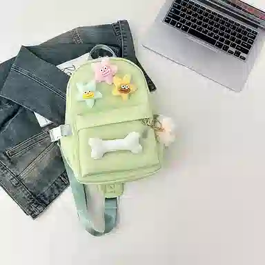 彤彤兔 日系简约小清新 尼龙 胸包 女款 多色