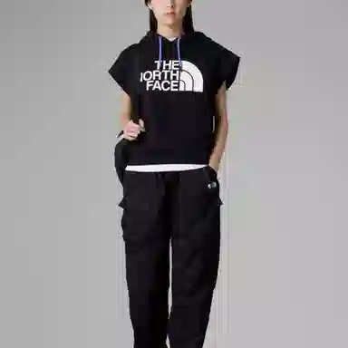 THE NORTH FACE W Ease Ss Hoodie Tee Ap Logo T