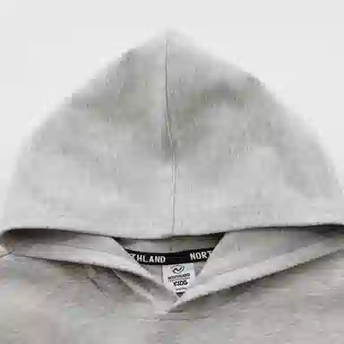 诺诗兰 拼色休闲连帽卫衣 中花灰青少年