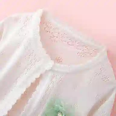 儿童款 十月妈咪 百搭可爱舒适针织衫 纯白