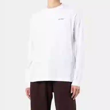 OFF-WHITE SS22 Logo Long Sleeve Tee White
