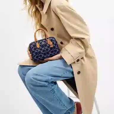 COACH Rowan 18 Denim Blue