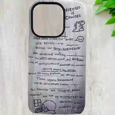 POP MART Hirono Ono Dinosaur Phone Case Gray