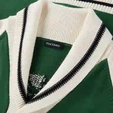 PEACEBIRD MEN SS24 CNY Sweater Green