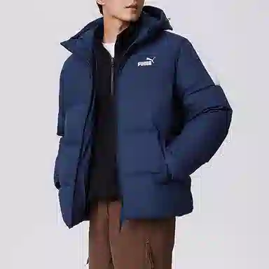 PUMA CONTRAST PANEL HOODED DOWN JKT