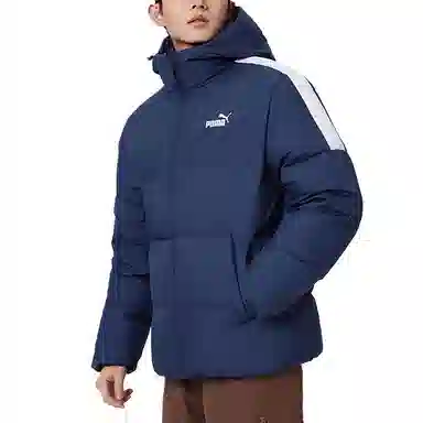 PUMA CONTRAST PANEL HOODED DOWN JKT