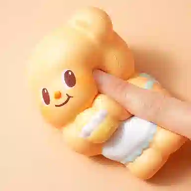 九木杂物社 黄油小熊 甜品系列 捏捏乐解压玩具慢回弹摆件可爱  盲盒类 单个盲盒