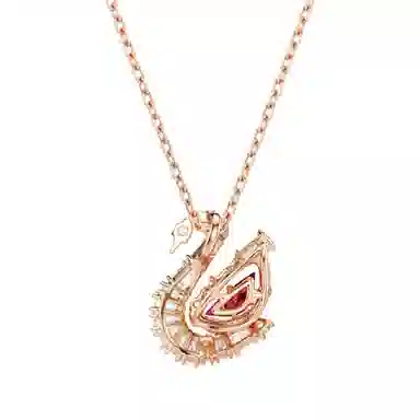 Swarovski Swan Necklace Red