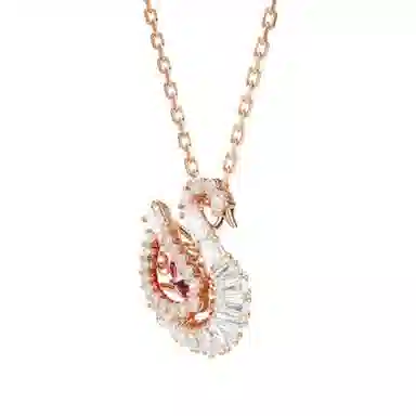 Swarovski Swan Necklace Red