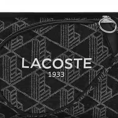 Lacoste Classic Logo Denim Shoulder Bag Black