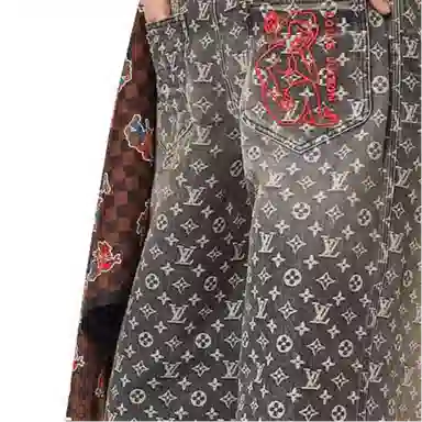 Louis Vuitton FW22 Logo Jeans