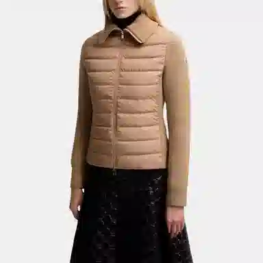 Moncler Padded Corduroy Padded Wool Zip-Up Cardigan