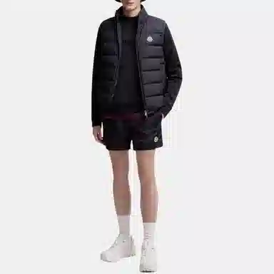 Moncler FW25 Full-Zip Vest Down Jacket Navy Blue