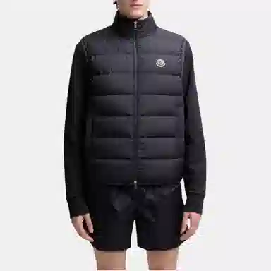 Moncler FW25 Full-Zip Vest Down Jacket Navy Blue