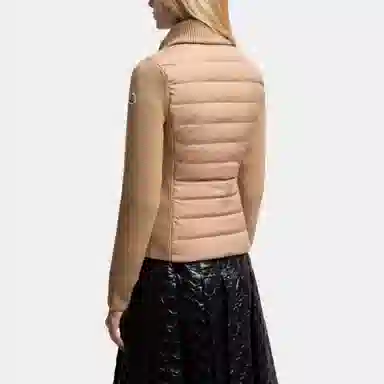 Moncler Padded Corduroy Padded Wool Zip-Up Cardigan