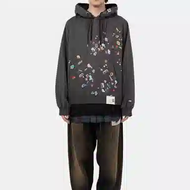 Maison Mihara Yasuhiro SS25 Black Hoodie