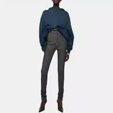 Acne Studios Back Logo Hoodie Navy