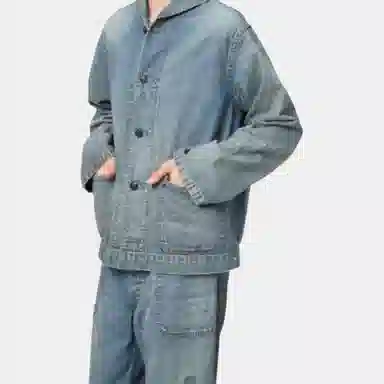 bowwow SS25 USN M43 DUNGAREE JUMPER SHAWL COLLAR