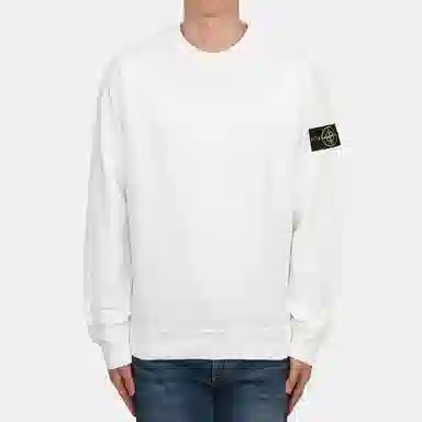 Stone Island SS24 White Sweatshirt