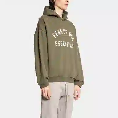 Fear of God Essentials Fleece Hoodie Military