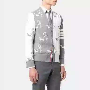 Thom Browne V-Neck Knit Cardigan