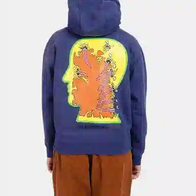 Brain Dead Tongue Demon Hoodie Navy