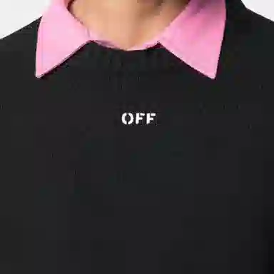 OFF-WHITE SS21 Logo Crewneck Sweater Black