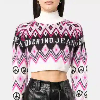 Moschino Printed Collar Sweater
