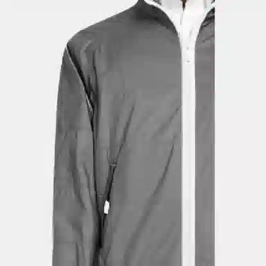 Thom Browne Quilted Nylon Jacket Silver