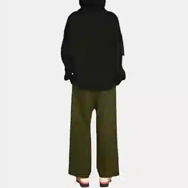 JW Anderson Large Logo Wool Hoodie Black