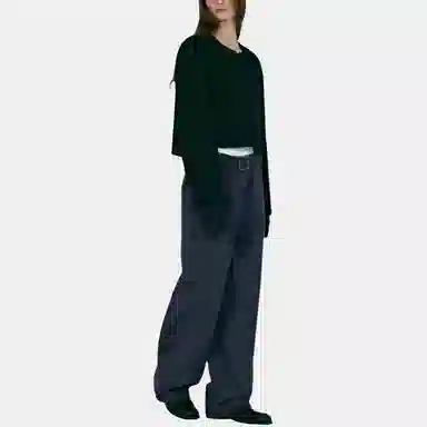 LOW CLASSIC FW25 WASHED COTTON WIDE PANTS