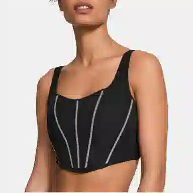 Victoria's Secret PINK Very Sexy Sheer Shine Corset Top Black