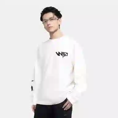Carhartt WIP Logo Crewneck Long Sleeve White