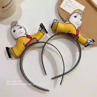 欧洛伊 趣味搞怪发箍皇上膜拜龙图 聚会装饰头箍