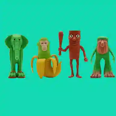 馨枕居 木棍人 丑萌穿鞋鲨鱼 恶搞角色 解压玩具 其他静态模型