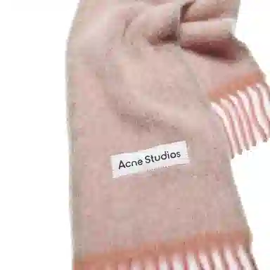 Acne Studios Logo Scarf Pink